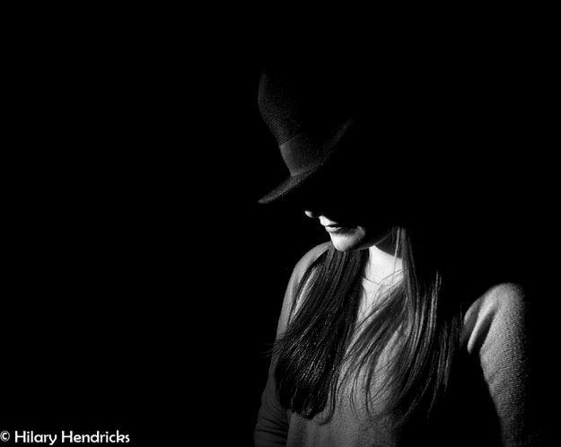 Hat, Profile, Portrait, Studio Quality Invisible Black Background, Black and White